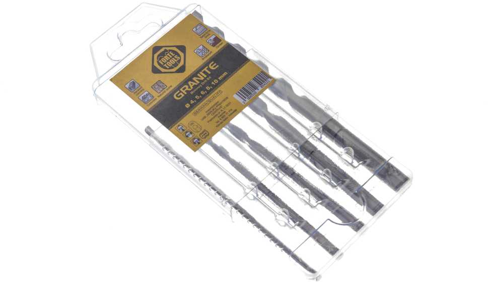 Grąžtas Granito grąžtų komplektas Forte Tools 28264. 4–10 mm. 5 vnt.