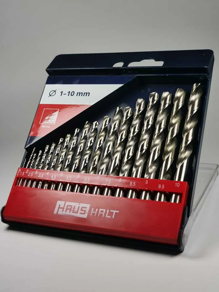 Grąžtas Haushalt Wiertło Milwaukee HSS TWIST DRILL SET 19PCS Baltas 1-10MM