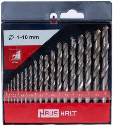 Grąžtas Haushalt Wiertło Milwaukee HSS TWIST DRILL SET 19PCS Baltas 1-10MM