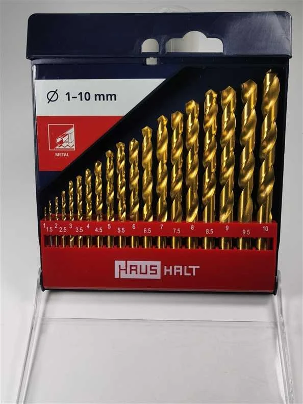 Grąžtas Haushalt Wiertło Milwaukee HSS TWIST DRILL SET 19PCS TITAN 1-10MM