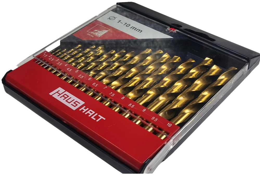 Grąžtas Haushalt Wiertło Milwaukee HSS TWIST DRILL SET 19PCS TITAN 1-10MM