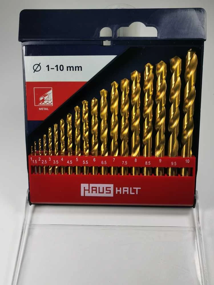 Grąžtas Haushalt Wiertło Milwaukee HSS TWIST DRILL SET 19PCS TITAN 1-10MM