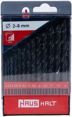 Grąžtas Metalo grąžtų komplektas HAUSHALT, 13 vnt. 2–8 mm