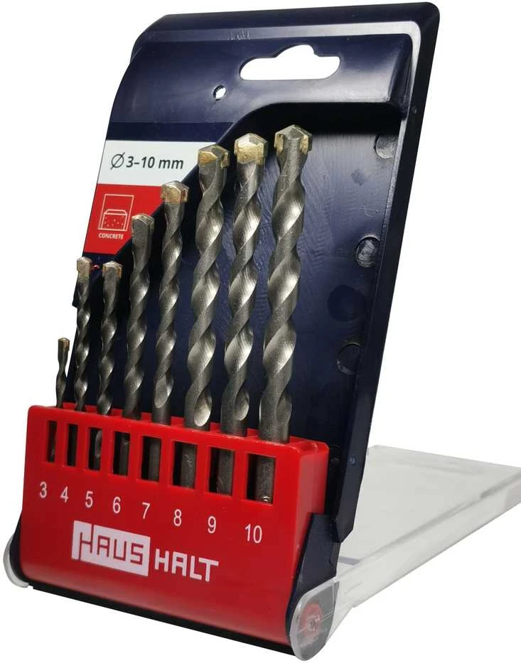 Grąžtas Betono grąžtų komplektas HAUSHALT, 8 vnt. 3–10 mm
