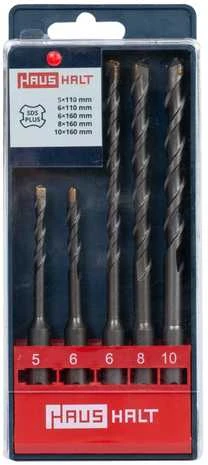 Grąžtas Betono grąžtų komplektas SDS+ HAUSHALT, 5 vnt. 5–10 mm