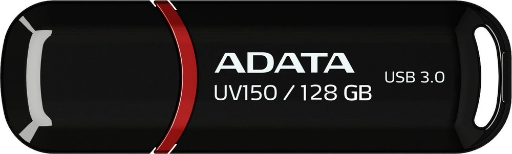 USB atmintinė Adata UV150 AUV150-128G-RBK, juoda/raudona, 128 GB