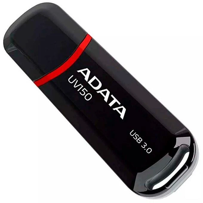 USB atmintinė Adata UV150 AUV150-128G-RBK, juoda/raudona, 128 GB