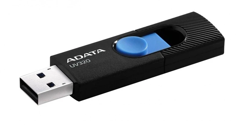 USB zibatmiņa Adata UV320 AUV320-64G-RBKBL, zila krās., 64 GB