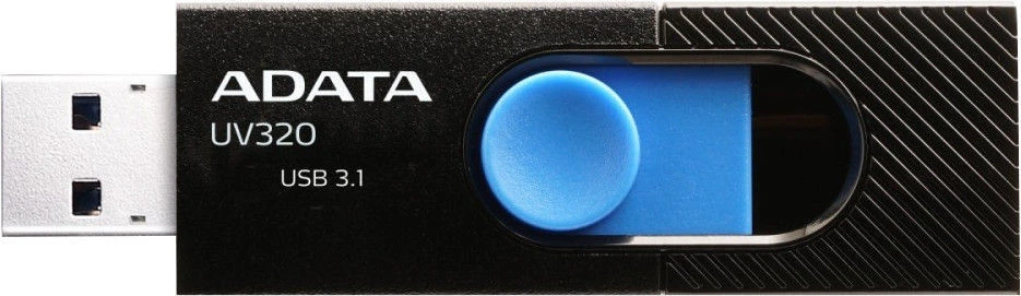 USB atmintinė Adata UV320 AUV320-64G-RBKBL, mėlyna sp./juoda sp., 128 GB