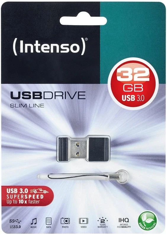 USB zibatmiņa Intenso Slim Line, 32 GB