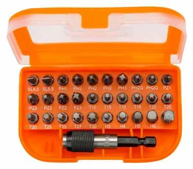 Antgalių rinkinys 1/4"x25mm 31vnt (PH,PH2G,PZ,TORX,HEX,SL) su aut.magn.laikikliu, Bahco