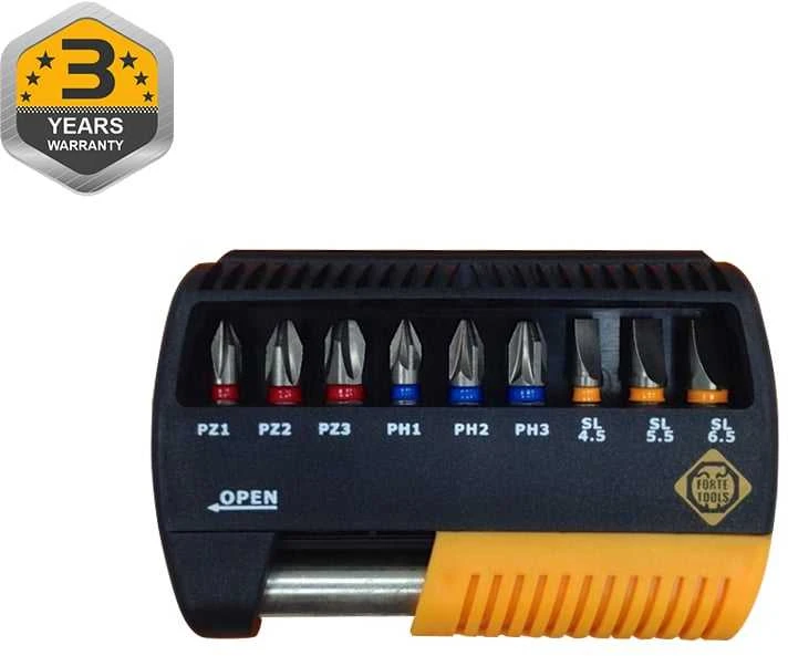 Forte_Tools Antgalių rinkinys Forte tools BT10-00, 10 vnt.