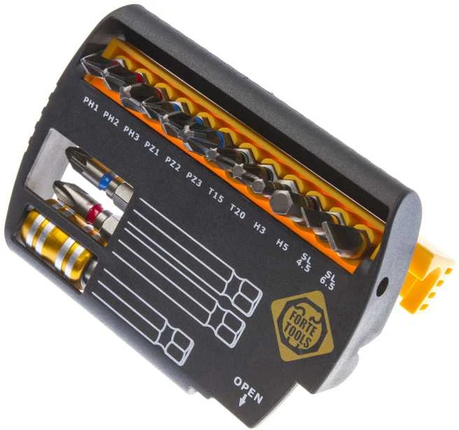 Forte_Tools Antgalių rinkinys Forte tools BT15-00, 15 vnt.