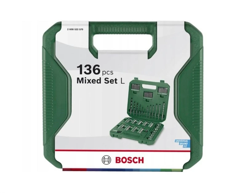 Grąžtų ir antgalių rinkinys „Bosch“. 136 vnt.