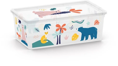 Uzglabāšanas kaste ar vāku Kis C Box Style, 5 l, daudzkrāsaina, 33.5 x 19 x 12 cm