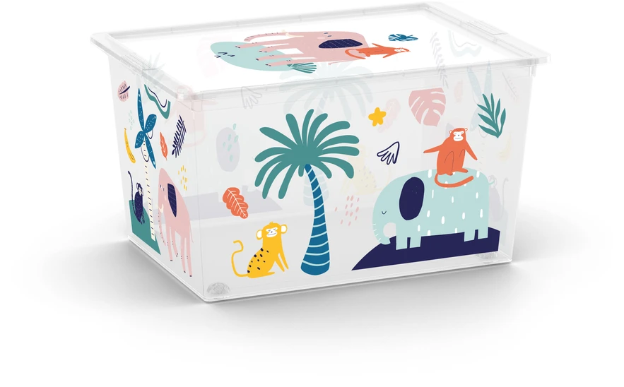 Daiktadėžė su dangčiu Kis C Box Style, 50 l, įvairių spalvų, 55 x 38.5 x 30.5 cm