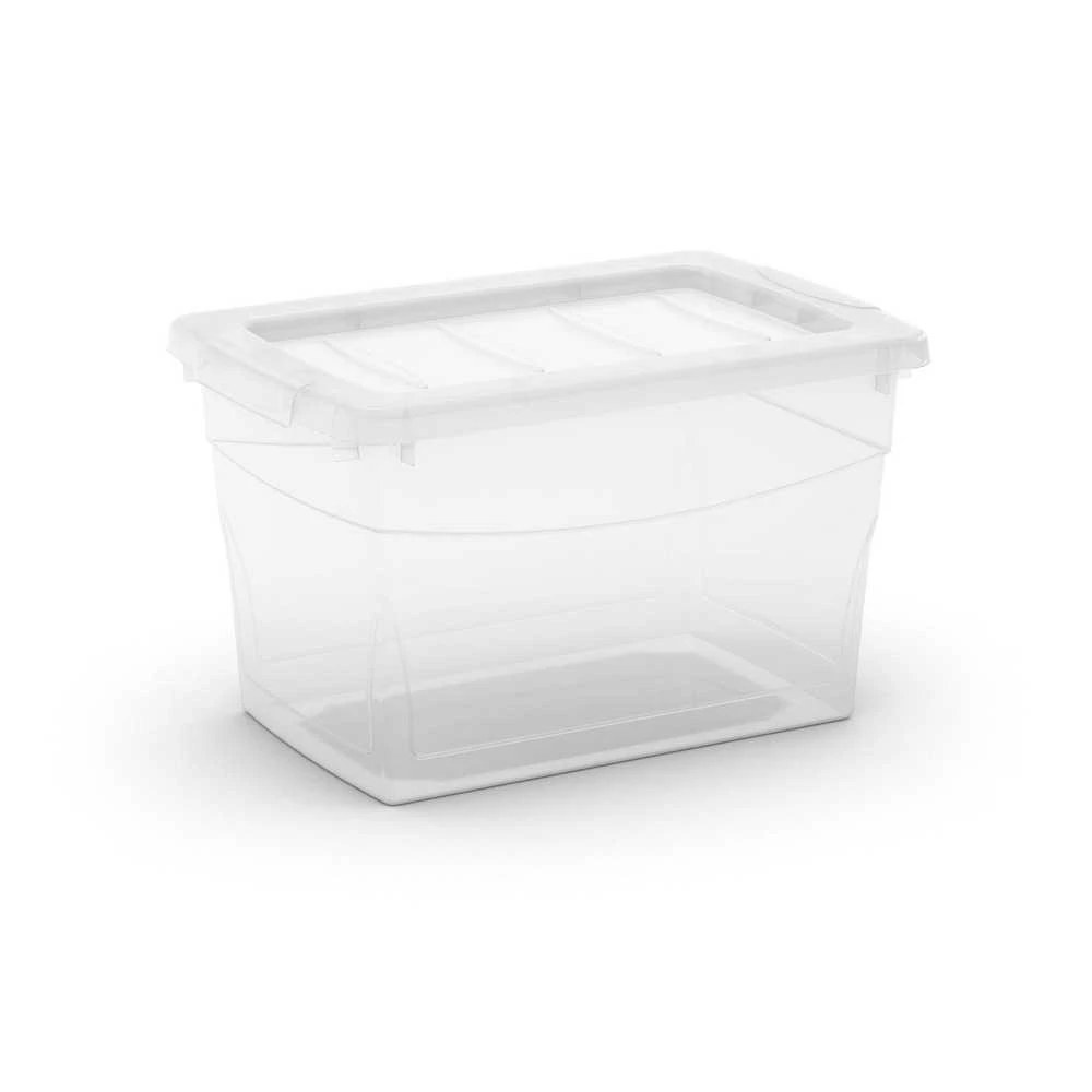 Daiktadėžė su dangčiu, daiktų saugojimo Kis 8609000 0202, 16 l, skaidri sp., 38.5 x 25.5 x 23.5 cm