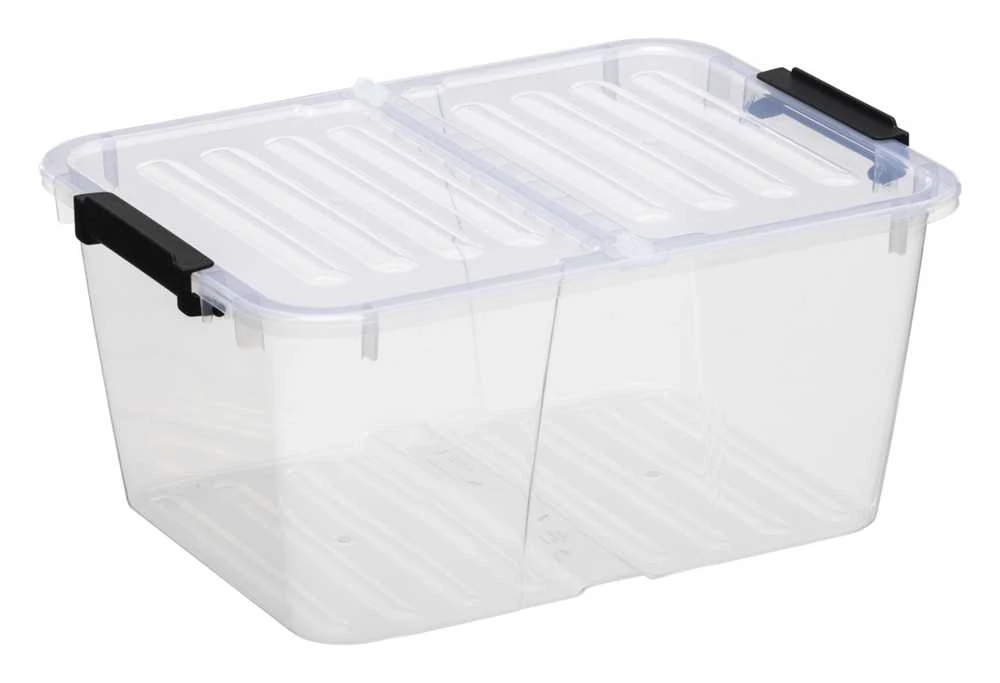 Uzglabāšanas kaste ar vāku Plast Team, 15 l, caurspīdīga, 39.4 x 29.5 x 18.5 cm