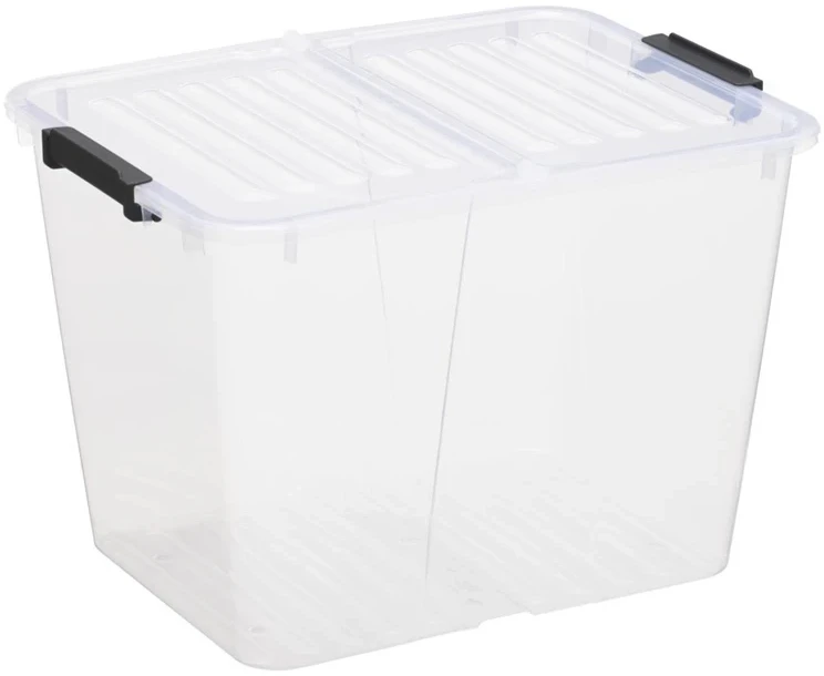 Daiktadėžė su dangčiu Plast Team, 30 l, skaidri sp., 43 x 33 x 30 cm
