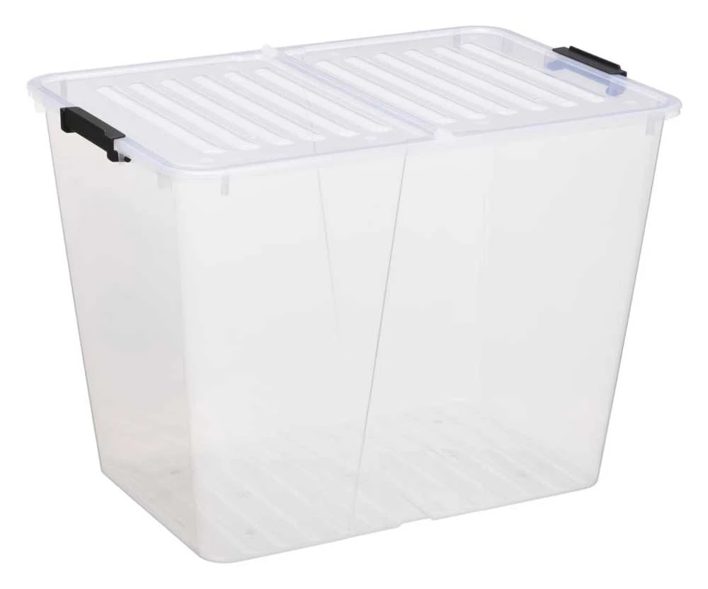 Daiktadėžė su dangčiu Plast Team, 65 l, skaidri sp., 56.7 x 39.6 x 41.7 cm