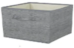 Domoletti BOXSTORAGE 30X30X15 CM Pilkas TEXTILE