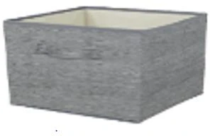 Domoletti BOXSTORAGE 30X30X15 CM Pilkas TEXTILE