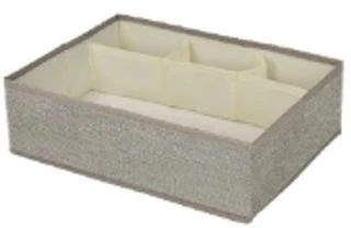 Domoletti BOXSTORAGE 4 GRID 33X23.5X9CM BEIGE TEX