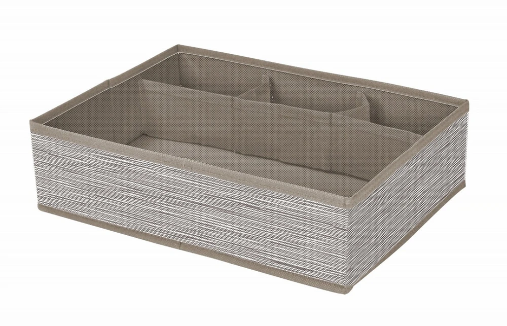 Domoletti BOXSTORAGE 4 GRID 33X23.5X9CM BEIGE TEX