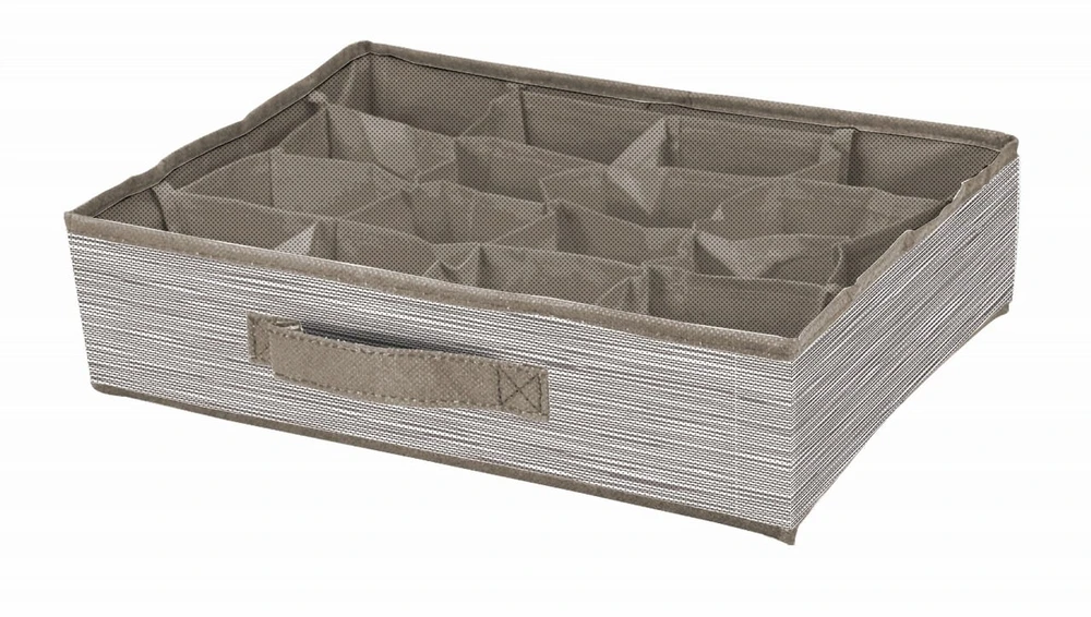Domoletti BOXSTORAGE 16 GRID 35X27X9CM BEIGE TEXT