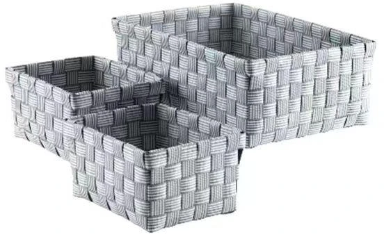Domoletti BOXES STORA DOMOLETTI 3PCE 21X31X11 Pilkas