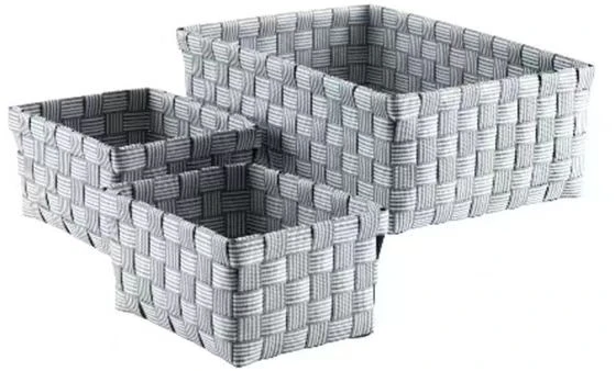 Domoletti BOXES STORA DOMOLETTI 3PCE 21X31X11 Pilkas