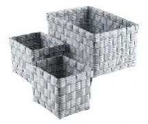 Domoletti BOXES STORA DOMOLETTI 3PCE 21X31X11 Pilkas