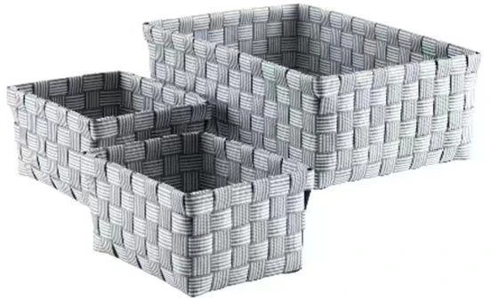 Domoletti BOXES STORA DOMOLETTI 3PCE 21X31X11 Pilkas