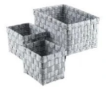 Domoletti BOXES STORA DOMOLETTI 3PCE 21X31X11 Pilkas