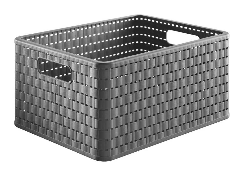 Daiktadėžė ROTHO, 18 l, pilka, 36,8×27,8×19,1 cm