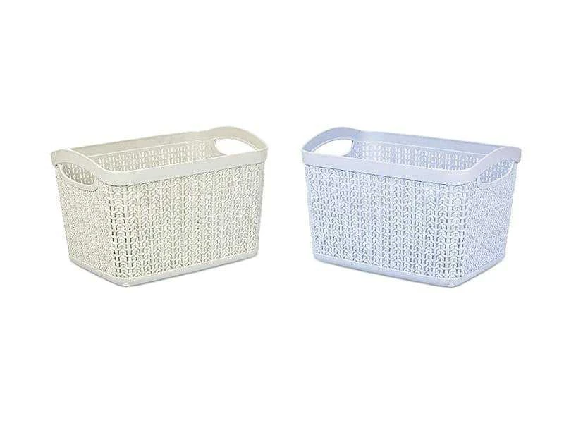Daiktadėžė Ucsan Plastik 8691459014083, 6.6 l, balta sp., 26 x 17 x 20 cm