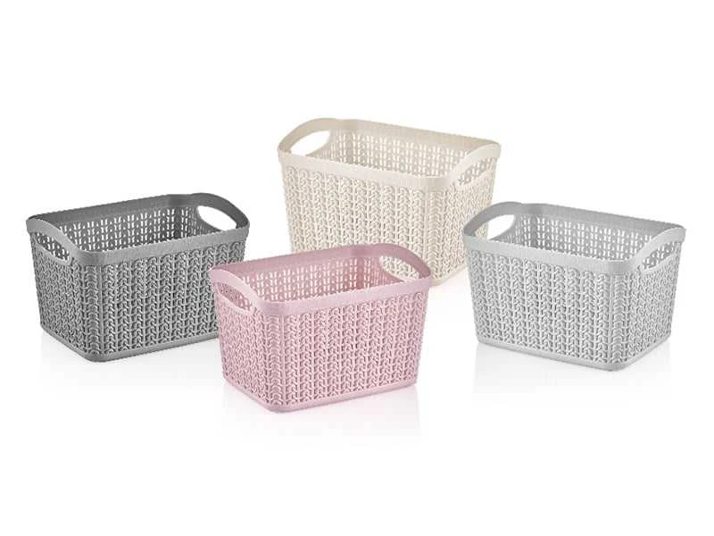 Uzglabāšanas kaste Ucsan Plastik 8691459922083, 6 l, pelēka krās., 26 x 19.5 x 20 cm