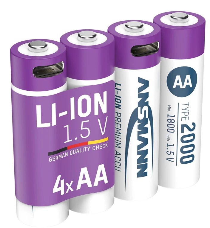 Uzlādējamās baterijas Ansmann, AA, 1800 mAh, 4 gab.