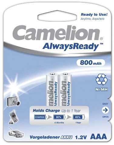 Camelion AlwaysReady AAA 800mAh įkraunamos Ni-MH baterijos 2vnt