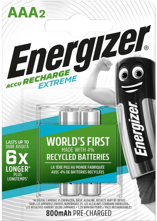 Įkraunamas elementas Energizer, AAA, 800 mAh, 2 vnt.