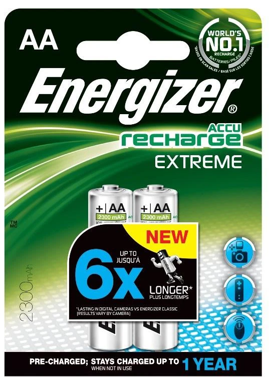 Įkraunamas elementas Energizer HR6, AA, 2300 mAh, 2 vnt.