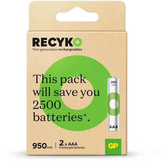 Įkraunamas elementas GP, AAA, 950 mAh, 2 vnt.