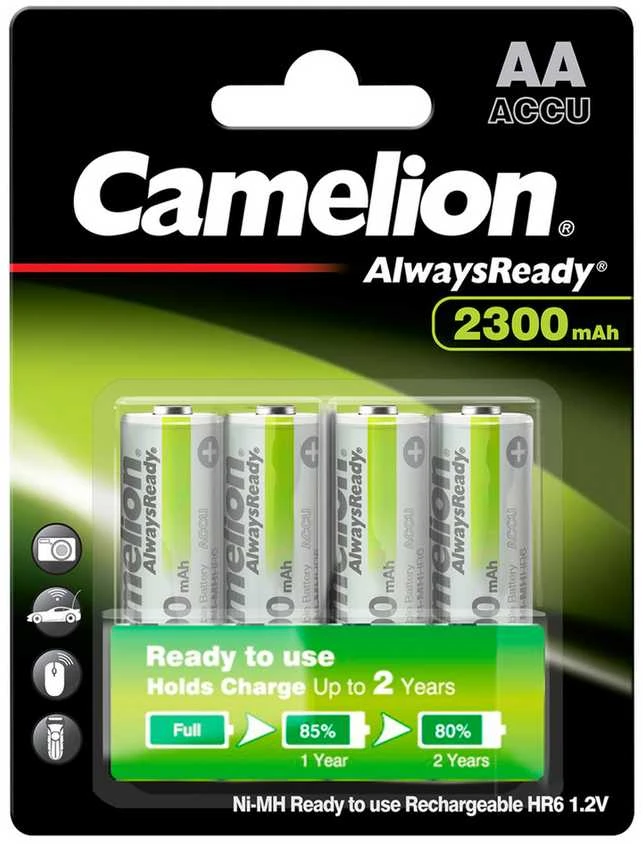 Įkraunami elementai, NH-AA2300ARBP4, CAMELION, 4 vnt.