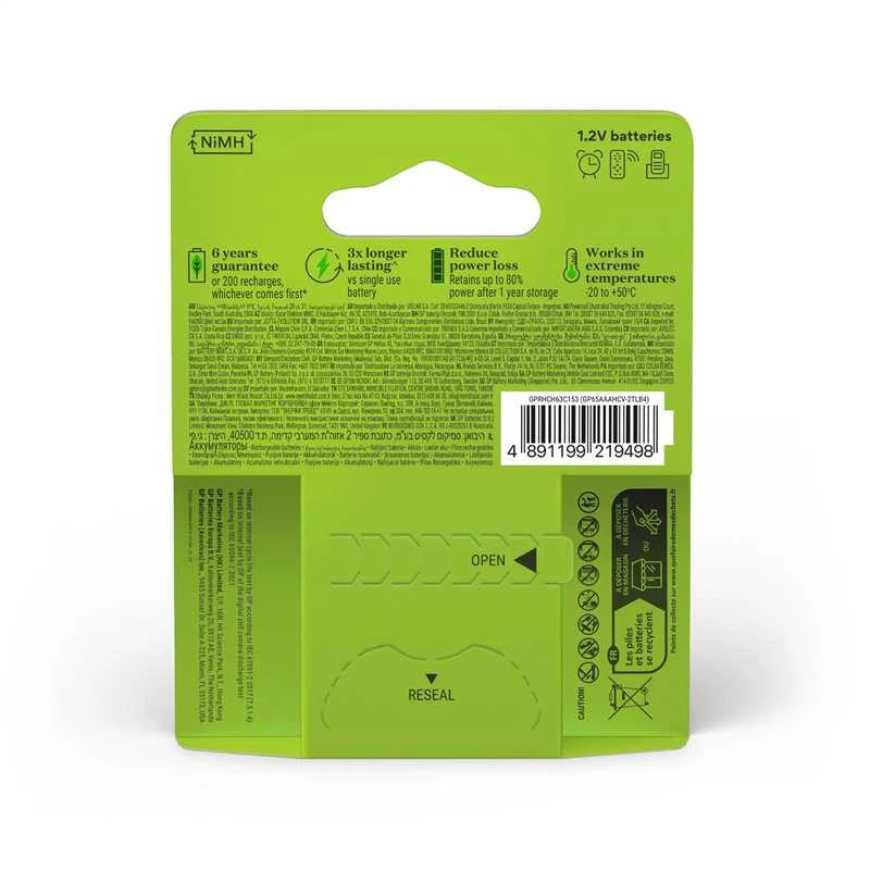 Įkraunami elementai GP RECHARGE AAA. 650mAh. 4 vnt.