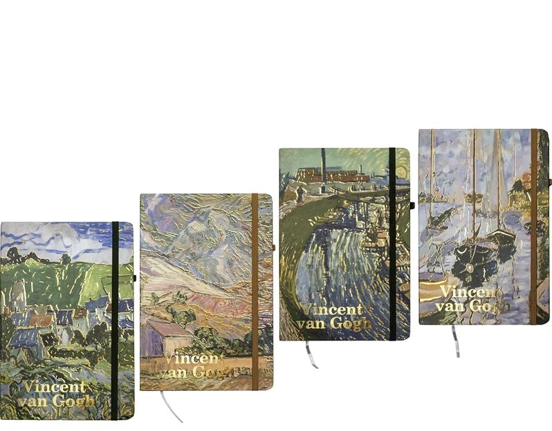 Centrum Užrašinė A5 linija 80 lap.kietu viršeliu ,su guma Vincent van Gogh