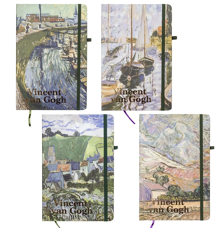 Centrum Užrašinė A5 linija 80 lap.kietu viršeliu ,su guma Vincent van Gogh