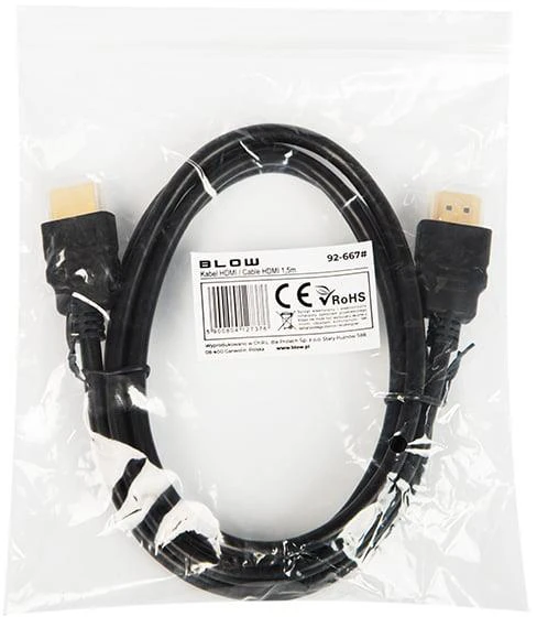 Vads Blow HDMI-HDMI 4K 92-667 HDMI Vīrietis, HDMI Vīrietis, 1.5 m