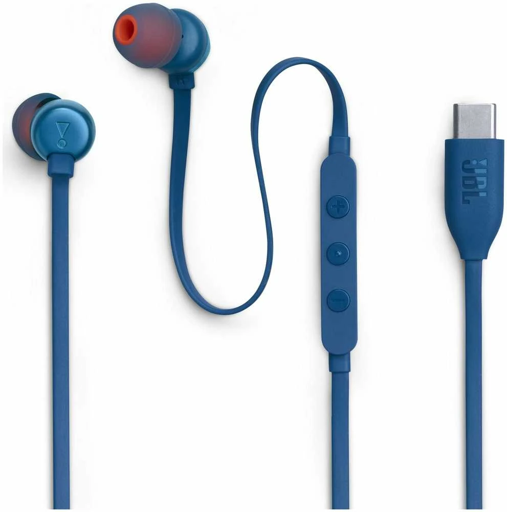 Laidinės ausinės JBL Tune 310C, Mėlynos
