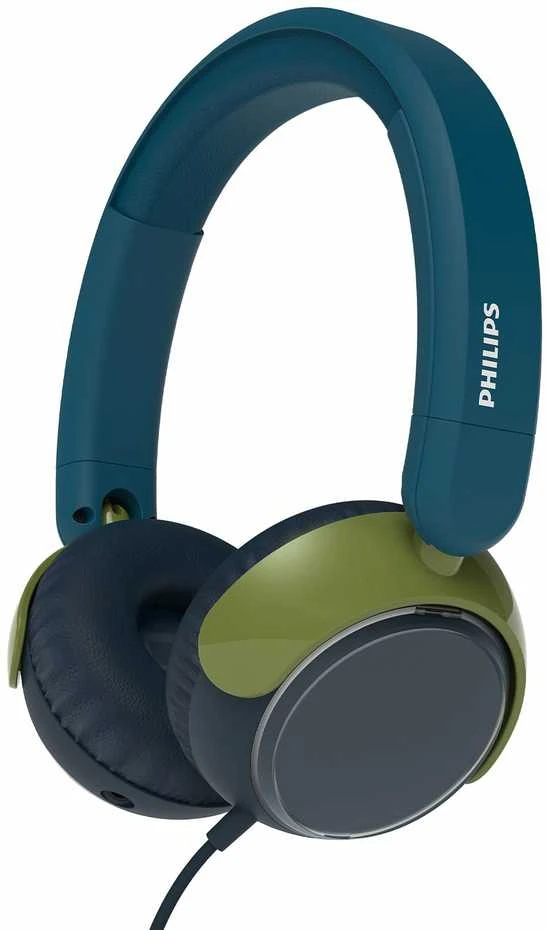 Laidinės vaikiškos ausinės Philips TAK2000CT/00, mėlynos ir žalios spalvos