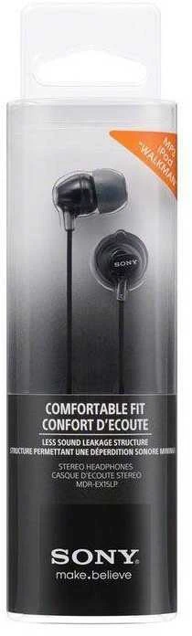 Į ausis įdedamos ausinės Sony MDR-EX15APB,  Juodos